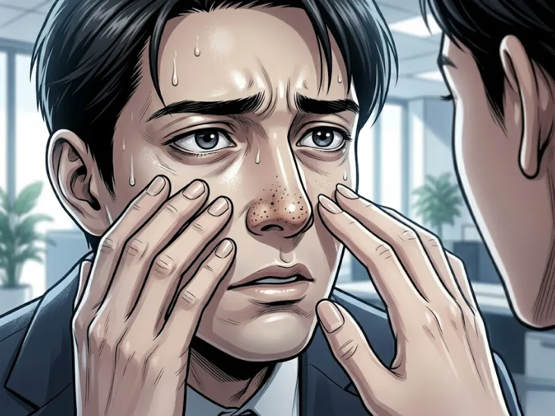 至近距離の毛穴の黒ずみ